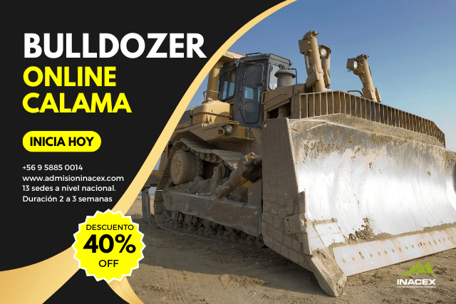 imagen resumen del curso de bulldozer en la modalidad online con 40% de descuento